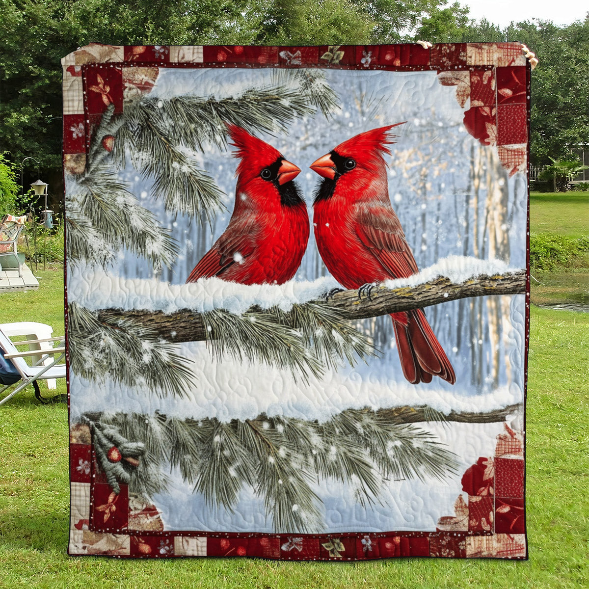 Cardinal Dreams Quilted Blanket NCU0TL1039