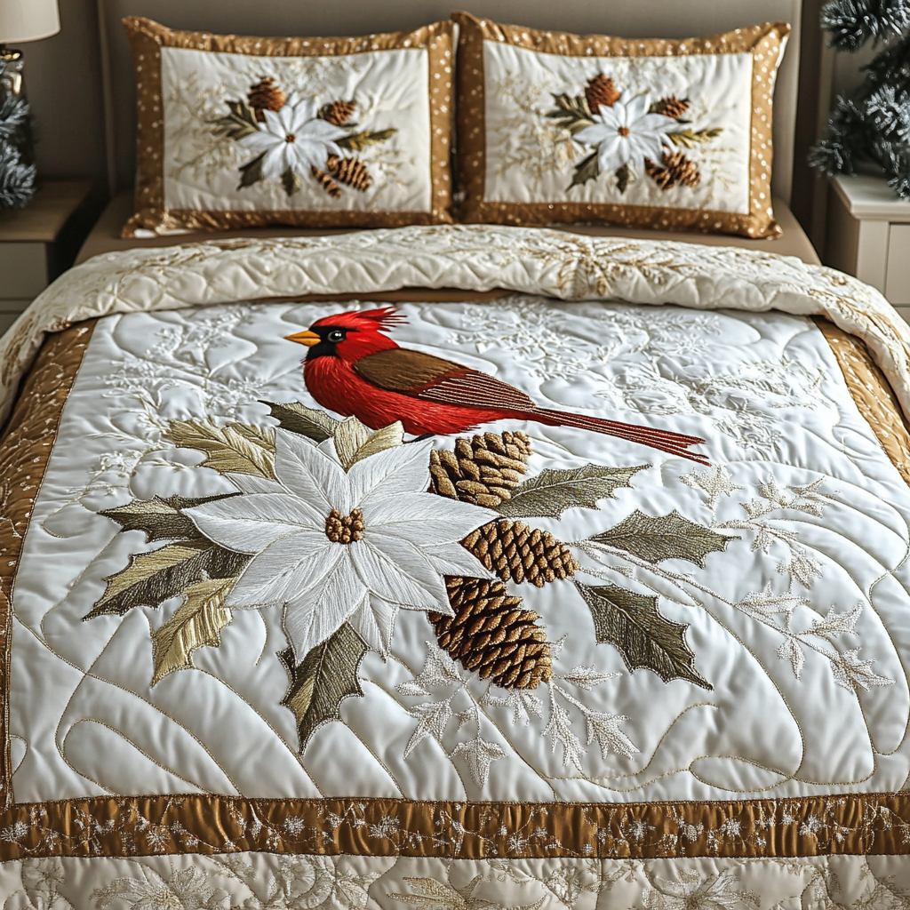 Cardinal Fantasy Quilted Bedding Set NCU0DV1993