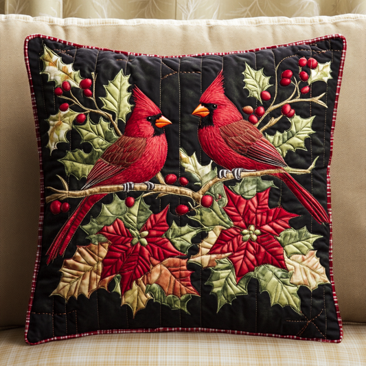 Cardinal Glow Quilted Pillow Case NCU0VH069