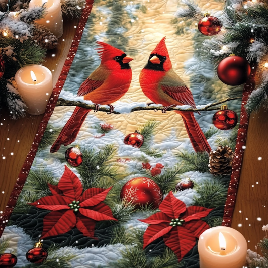 Cardinal Lights Quilted Table Runner NCU0VH081