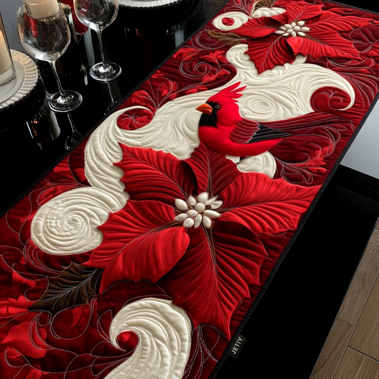 Cardinal Waves Quilted Table Runner NCU0DV1323