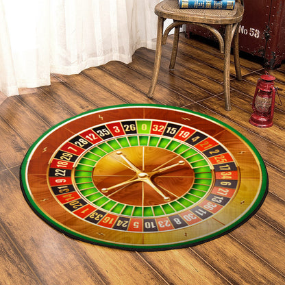 Casino Roulette Wheel TL280804TM Round Area Rug