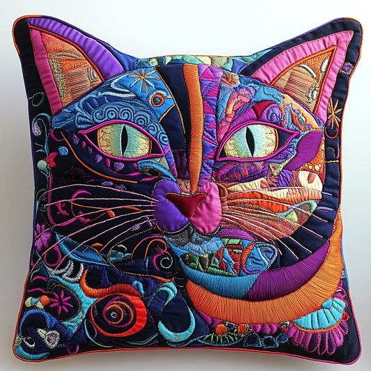 Cat TAI061124250 Quilted Pillow Case