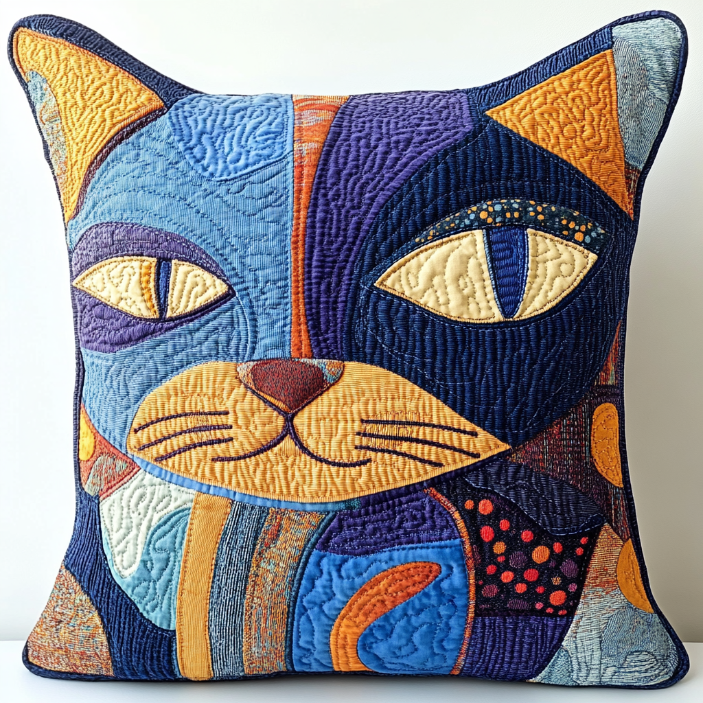 Cat TAI061124251 Quilted Pillow Case