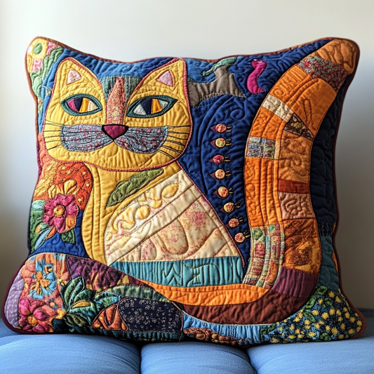 Cat TAI061124256 Quilted Pillow Case