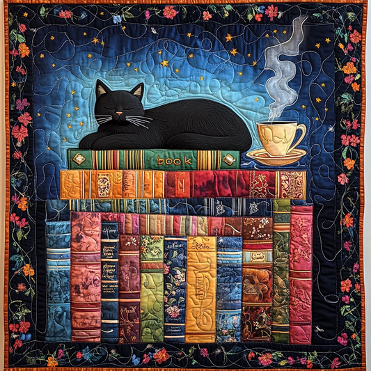 Cat With Book TAI281024230 Quilt Blanket