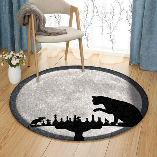 Cat And Mouse TN050803 Round Area Rug