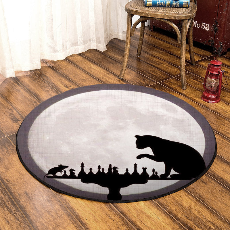 Cat And Mouse TN050803 Round Area Rug