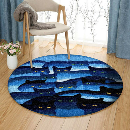 Cat BL090819 Round Area Rug