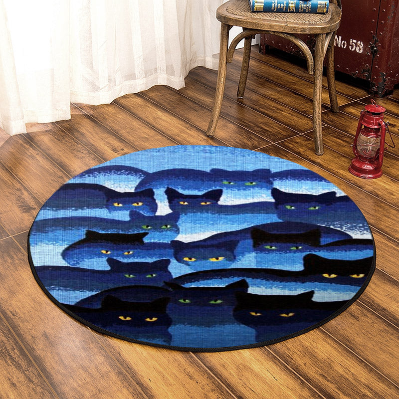 Cat BL090819 Round Area Rug