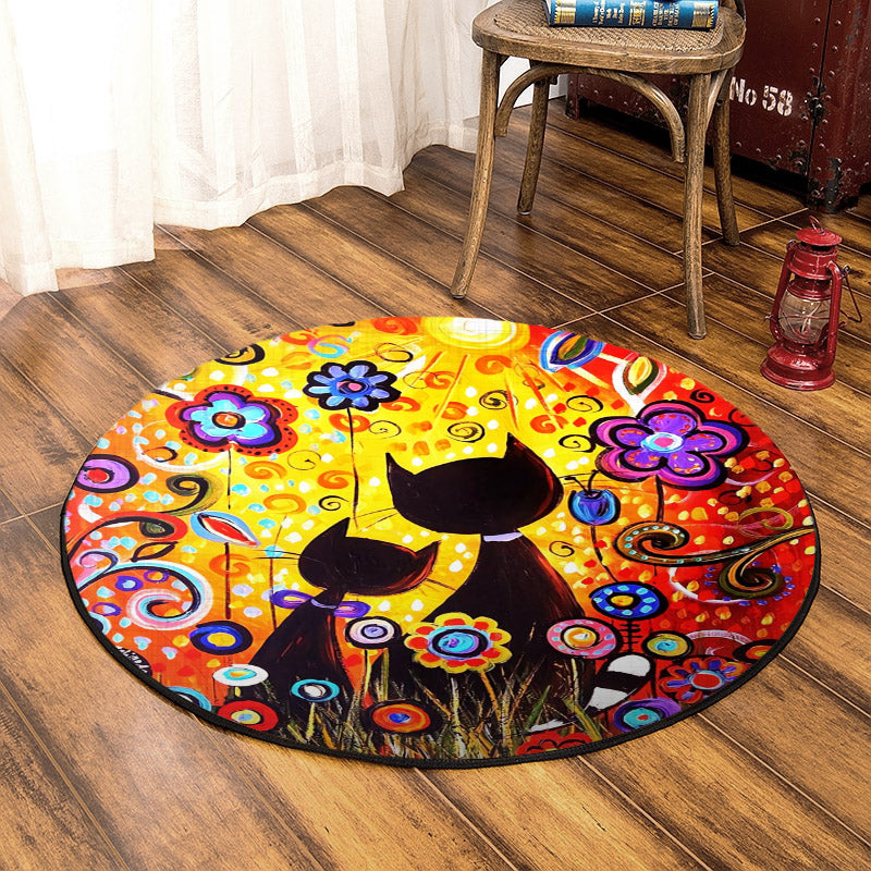 Cat BL160812RR Round Area Rug