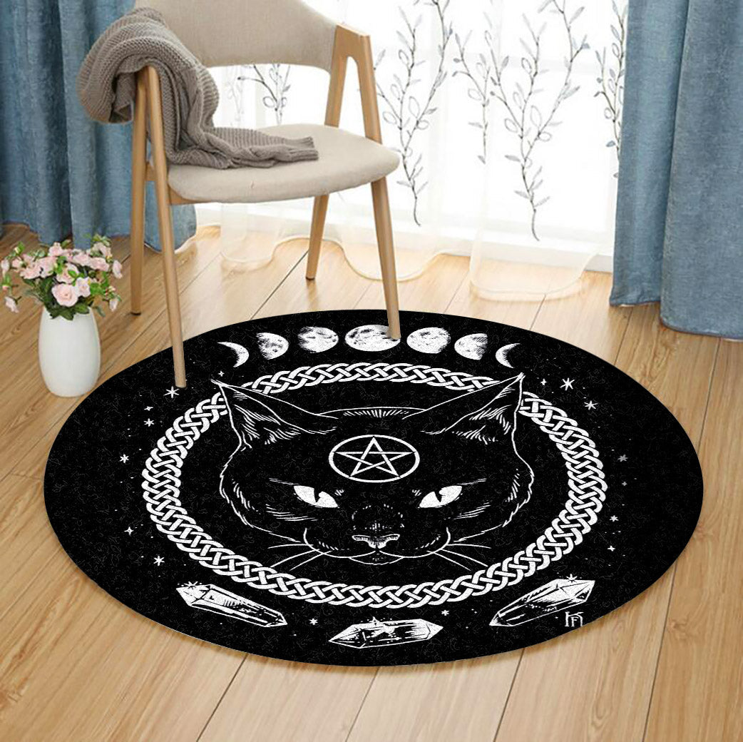 Cat Celtic HM130805TM Round Area Rug