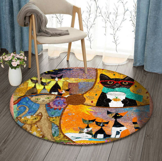 Cat DD210908RR Round Area Rug