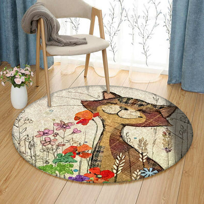 Cat DP240805C Round Area Rug