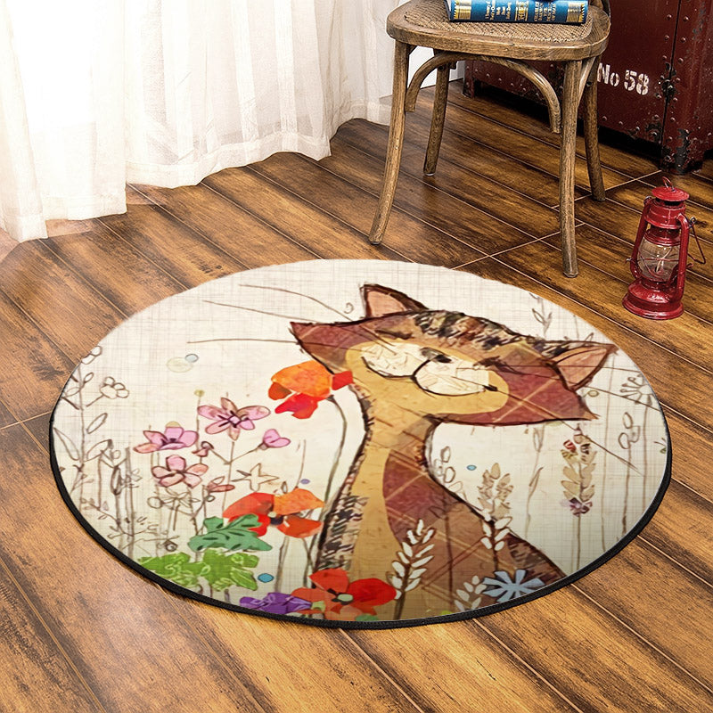 Cat DP240805C Round Area Rug