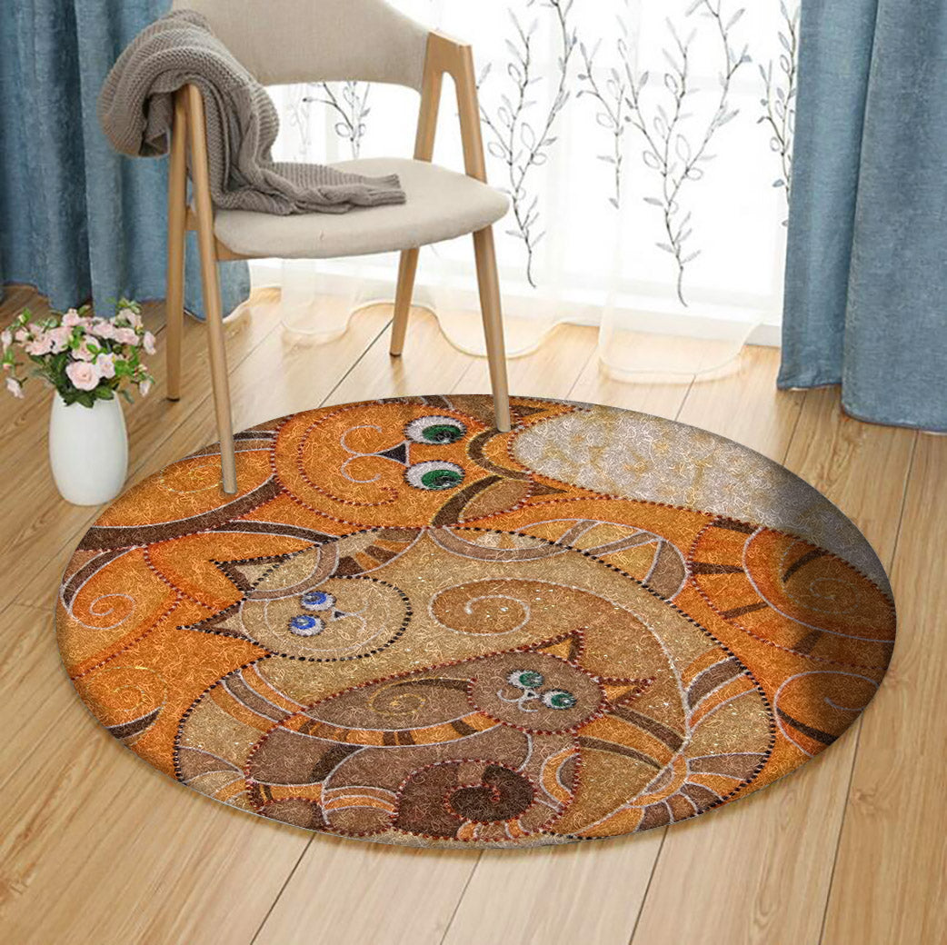 Cat DP280811RR Round Area Rug