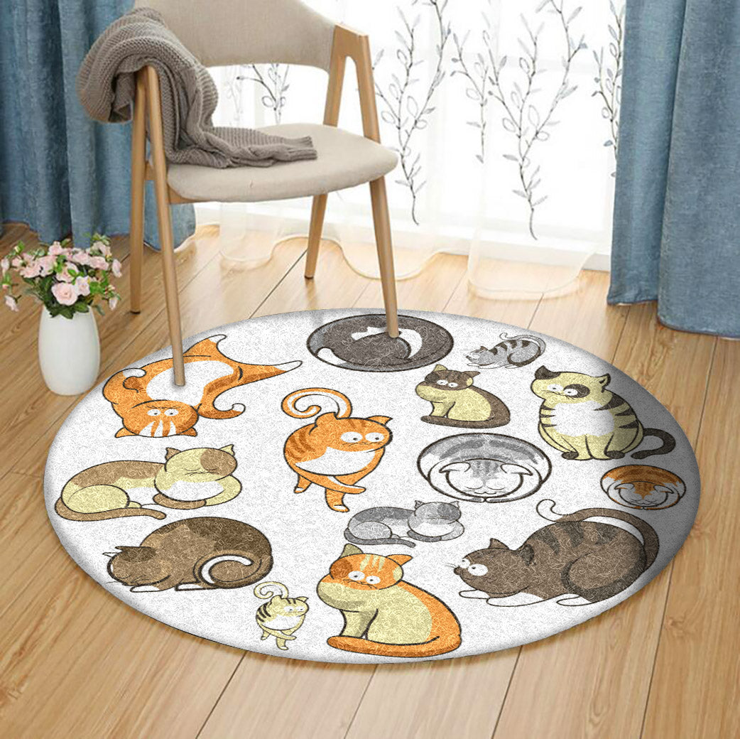 Cat HM070906TM Round Area Rug