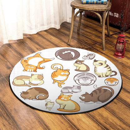 Cat HM070906TM Round Area Rug