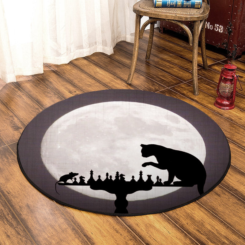 Cat HM130806TM Round Area Rug