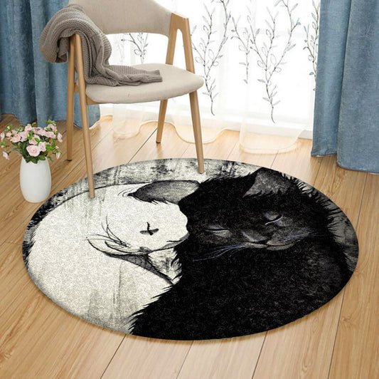 Cat HM130807TM Round Area Rug