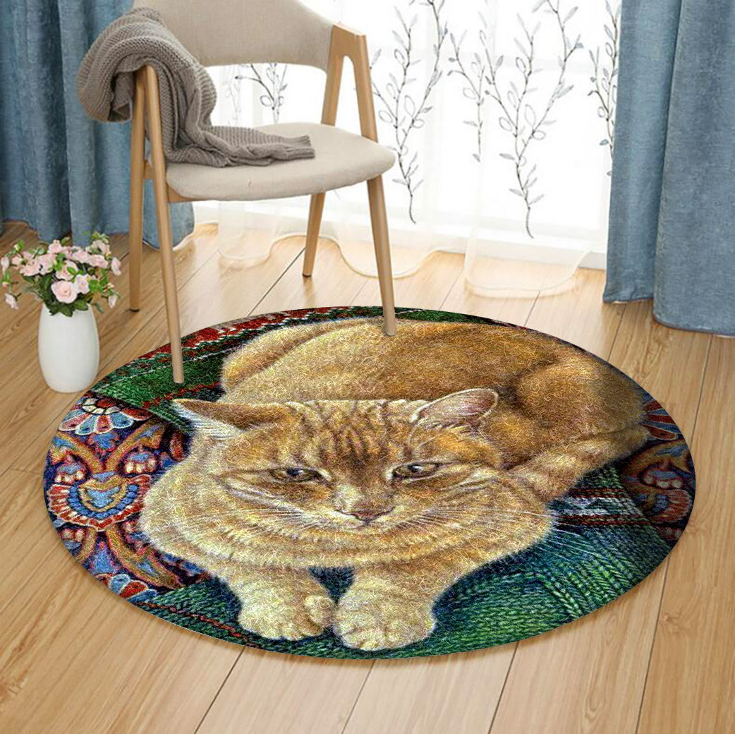 Cat HM260906TM Round Area Rug