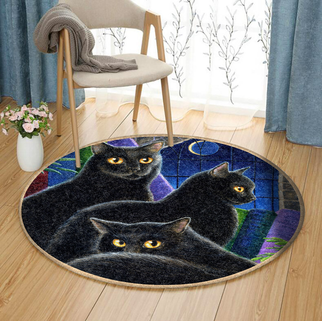 Cat HM290804TM Round Area Rug