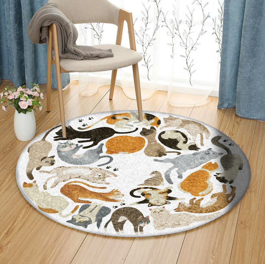 Cat HM300801TM Round Area Rug