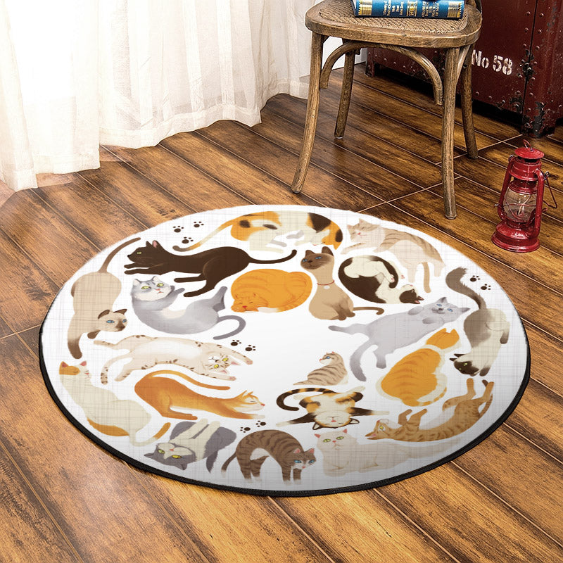 Cat HM300801TM Round Area Rug