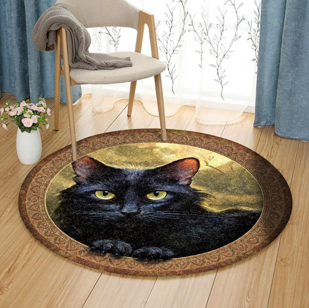 Cat HT040902TM Round Area Rug