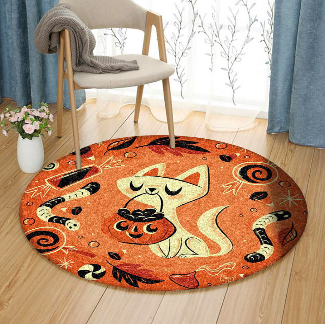 Cat Halloween HT090820 Round Area Rug