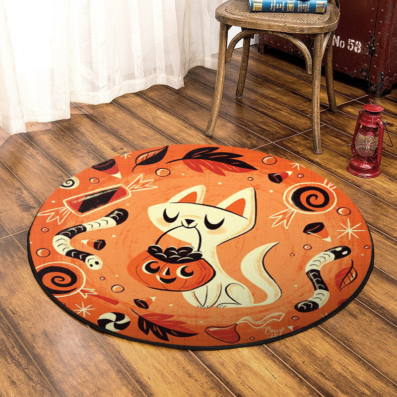 Cat Halloween HT090820 Round Area Rug