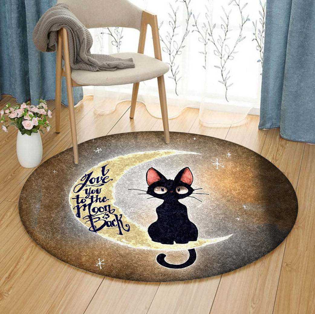 Cat Moon HM080807 Round Area Rug