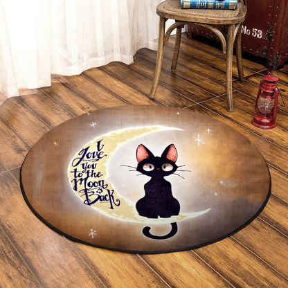 Cat Moon HM080807 Round Area Rug