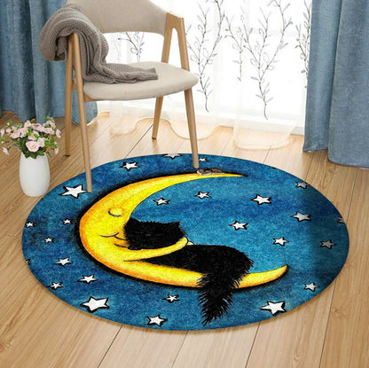 Cat Moon HM080808 Round Area Rug