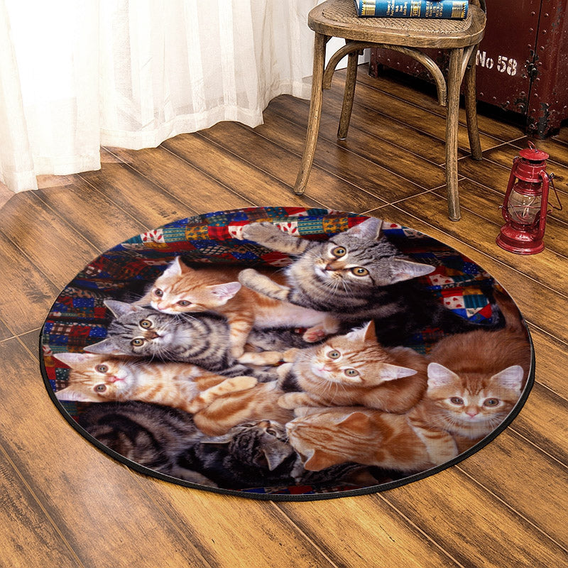 Cat NN310718T Round Area Rug