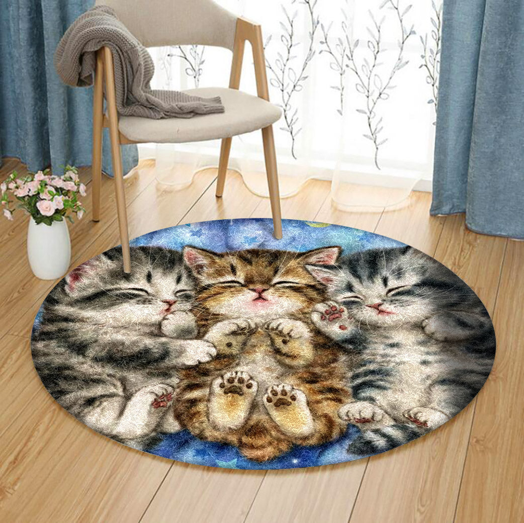 Cat TL160910TM Round Area Rug