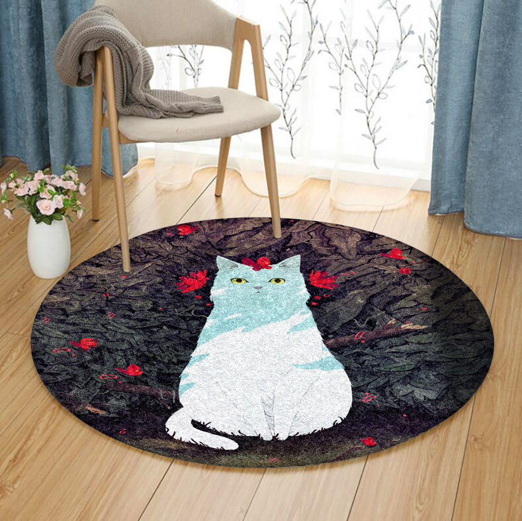 Cat TN050805 Round Area Rug