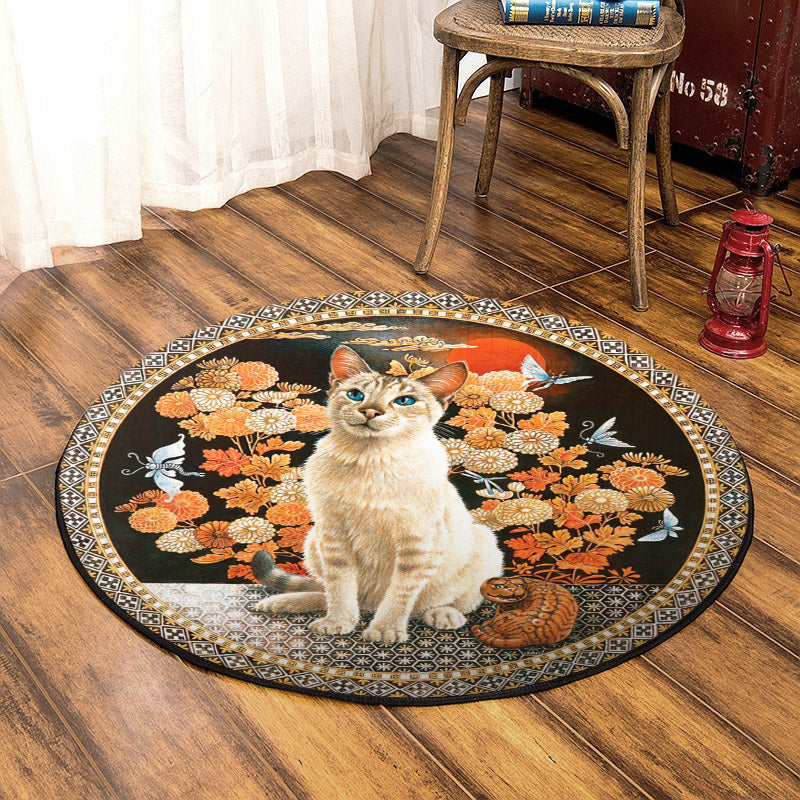 Cat TN310717T Round Area Rug