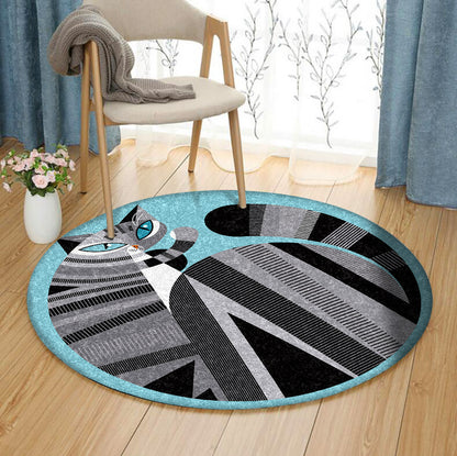 Cat TN310719T Round Area Rug