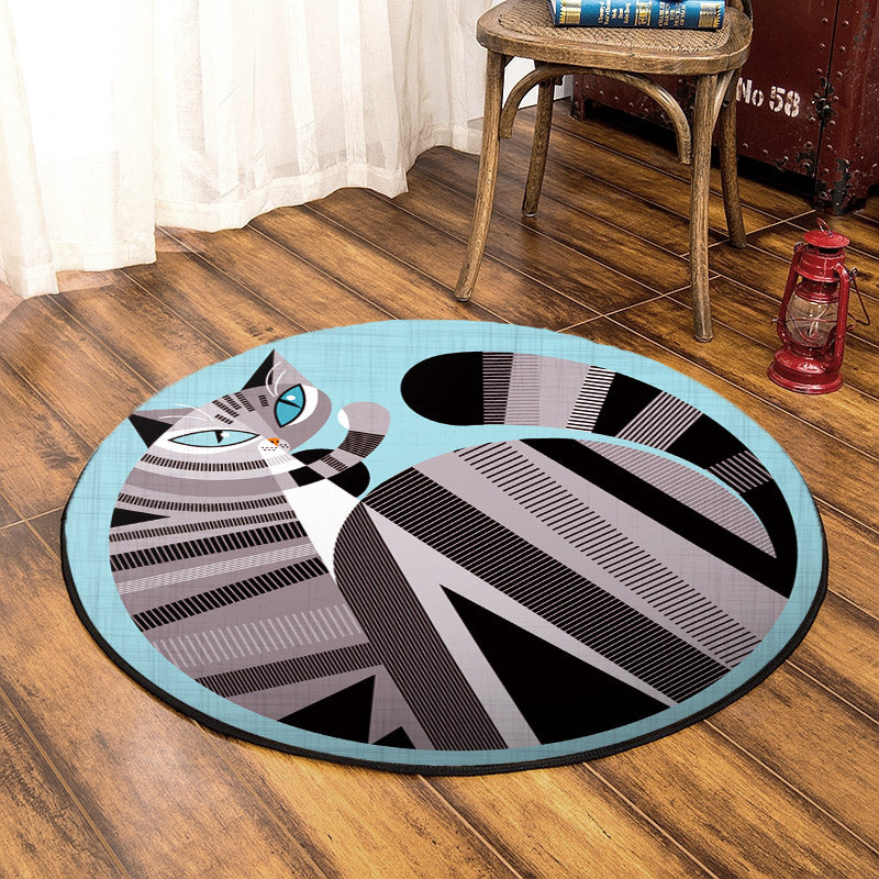 Cat TN310719T Round Area Rug