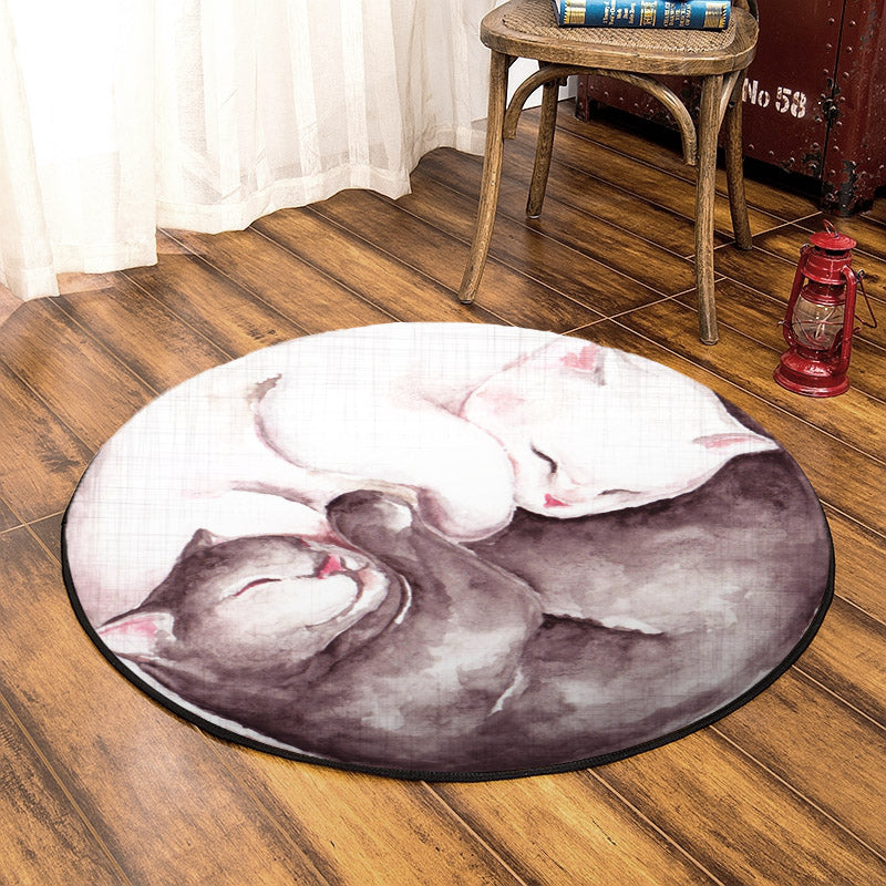 Cat TT060809 Round Area Rug