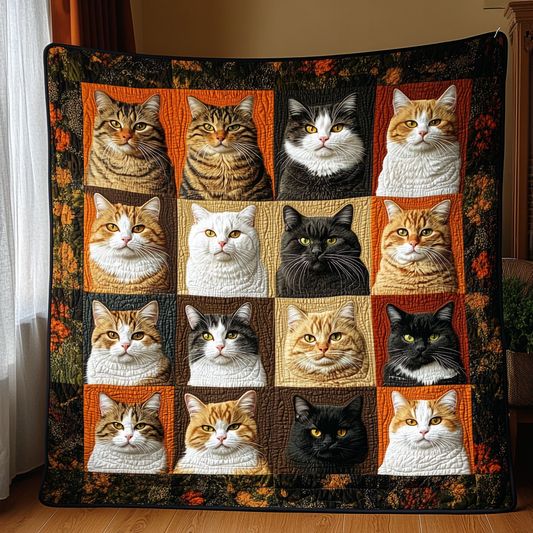 Cat Parade Quilted Blanket NCU0PD599