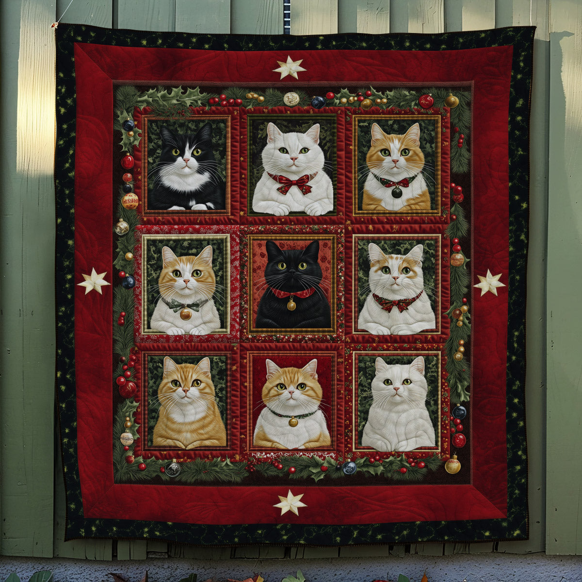 Catmas Celebration Quilted Blanket NCU0TL1693