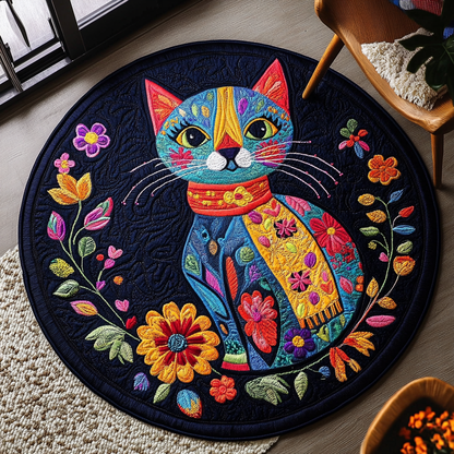 Catnap Delight Quilted Round Mat NCU0PD909