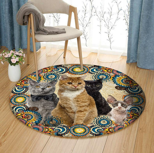 Cats TL0310065TM Round Area Rug