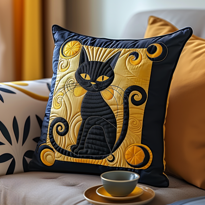 Celestial Cat Noir Quilted Pillow Case NCU0TH417