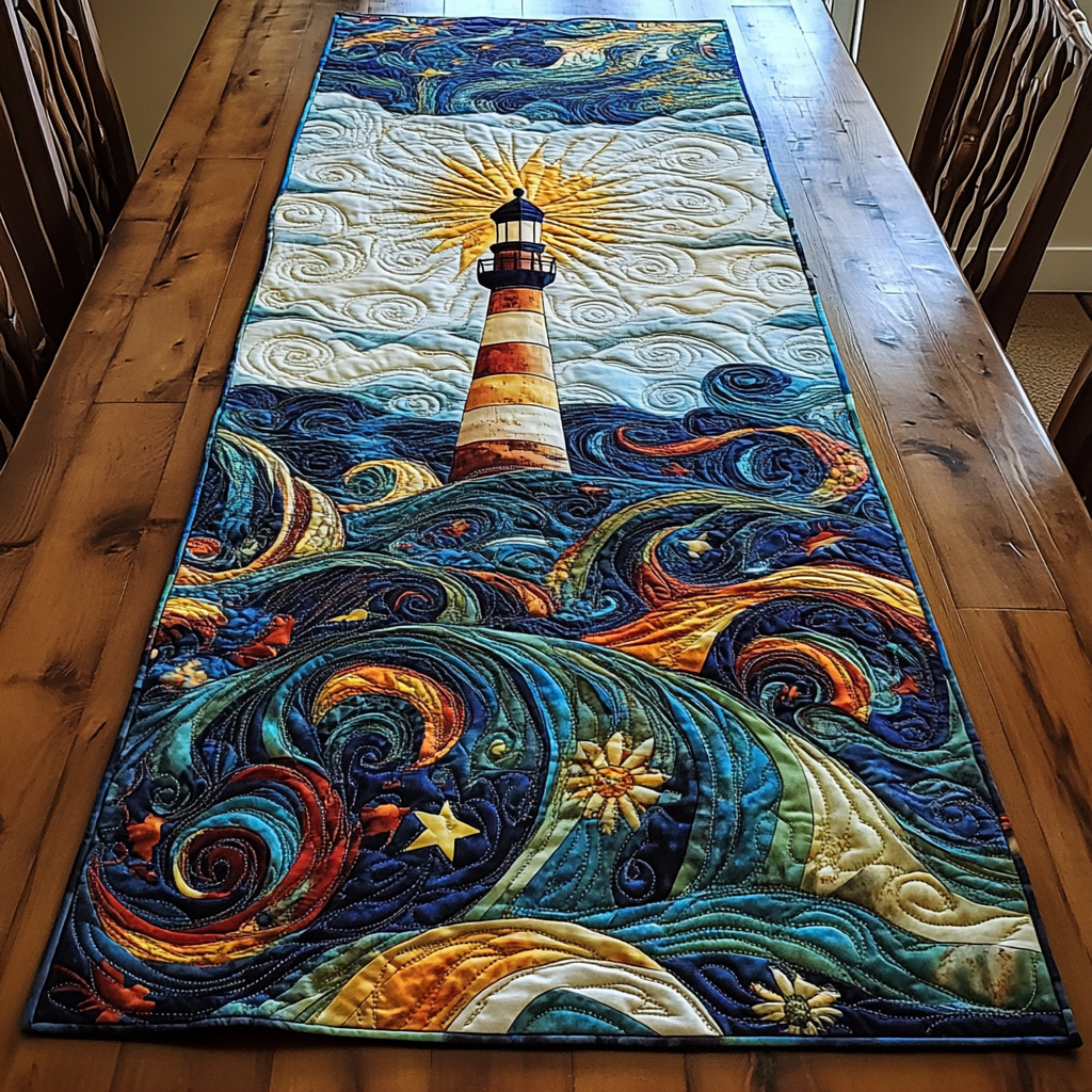 Celestial Beacon Quilted Table Runner NCU0DK618