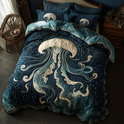 Celestial Current 3-Piece Quilted Bedding Set NCU0DK2382