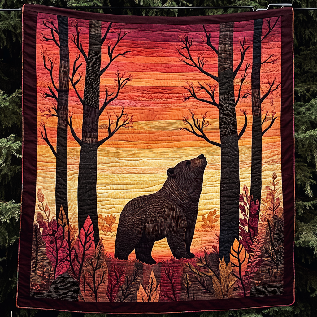 Celestial Grizzly Quilted Blanket NCU0DK864