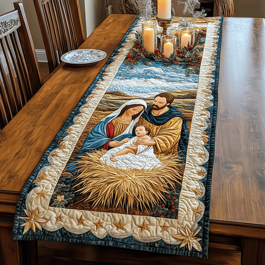 Celestial Nativity Quilted Table Runner NCU0TH1951